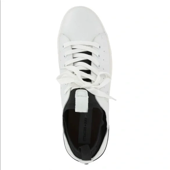 NOT 4 SALE Strauss + Ramm Lace Up White Tumble Mens Sneakers Size 10 - Picture 5 of 6